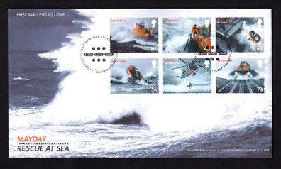 2008 Great Britain The 100th Anniversary of the International Mayday Signal (RNLI) Commemorative Stamps Addressed First Day Cover (FDC).