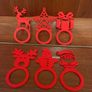 Christmas Napkin Rings Set  Festive Table Decor Image 6