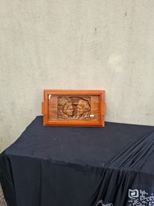 wood sculpted tray postage possible