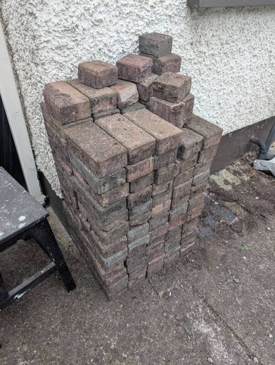 Red/grey garden bricks