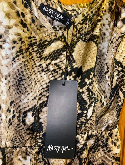 Brand new Nasty Gal long snakeskin dress