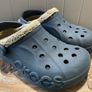 Crocs lined navy blue denim colour  size UK 4 Image 2