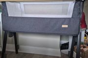 Tutti Bambini 2-in-1 Baby Bassinet &amp; Bedside Sleeper - Dark Grey