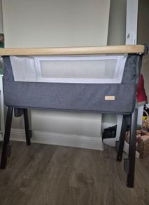 Tutti Bambini 2-in-1 Baby Bassinet & Bedside Sleeper - Dark Grey