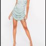 Nasty Gal Sage Green Mini Dress - Size 4 Image 8