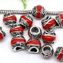 Pandora Style Red Enamel Spacer Bead Image 2
