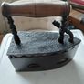 Antique French cast iron charcoal or ember clothes iron Image 5