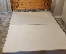 Double Wooden Headboard and Interlinking Base