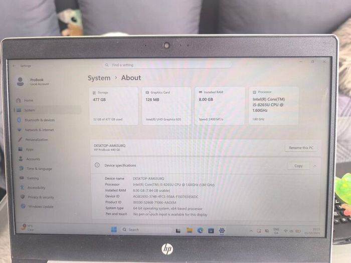 HP Probook 440 G6 i5 8Th Generation 8GB DDR 512GB m2
