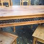 Mexican Pine Dining Table + Six Chairs Image 2