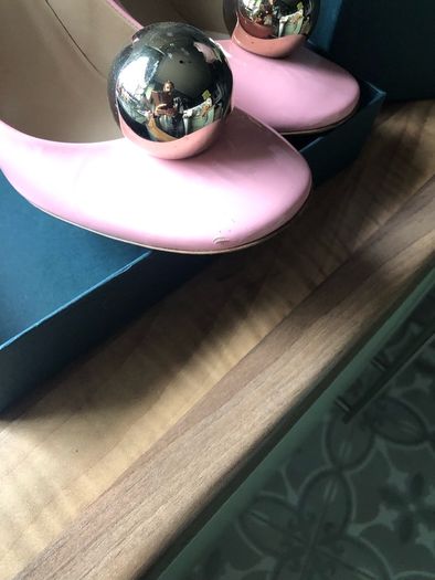 Mulberry pink patent shoes