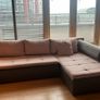 Large L Shaped couch sofa bed grey Image 6