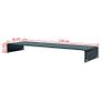 TV Stand/Monitor Riser Glass Black 110x30x13 cm Image 6