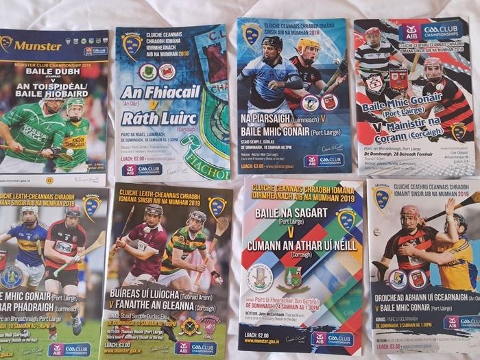 Munster Club Hurling Programmes x 8