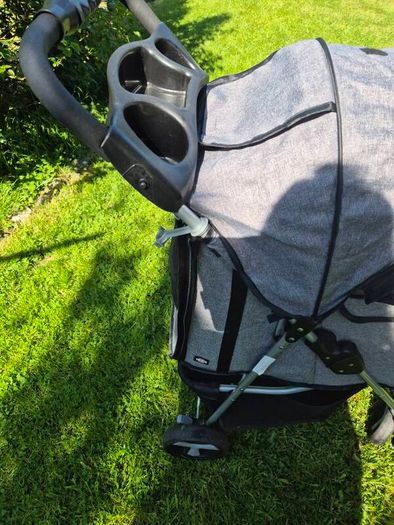 Trixie Grey Dog Buggy Stroller (Quick-Fold, Max 11kg)