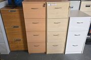 Filing cabinets x 4 and wooden storage unit