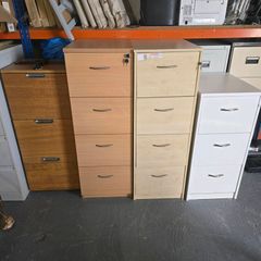 Filing cabinets x 4 and wooden storage unit