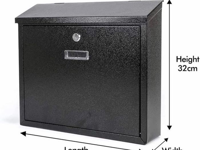 Lockable Letter Box | Post Box | Mail Box with Cover Outdoor Wall Mounted Mail Box