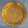 Large vintage brass Aztec calendar wall plate Image 2