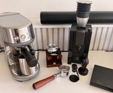 Sage Bambino, coffee grinder bundle.