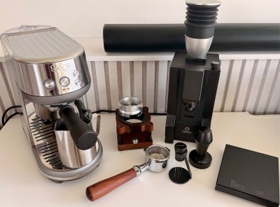 Sage Bambino, coffee grinder bundle.