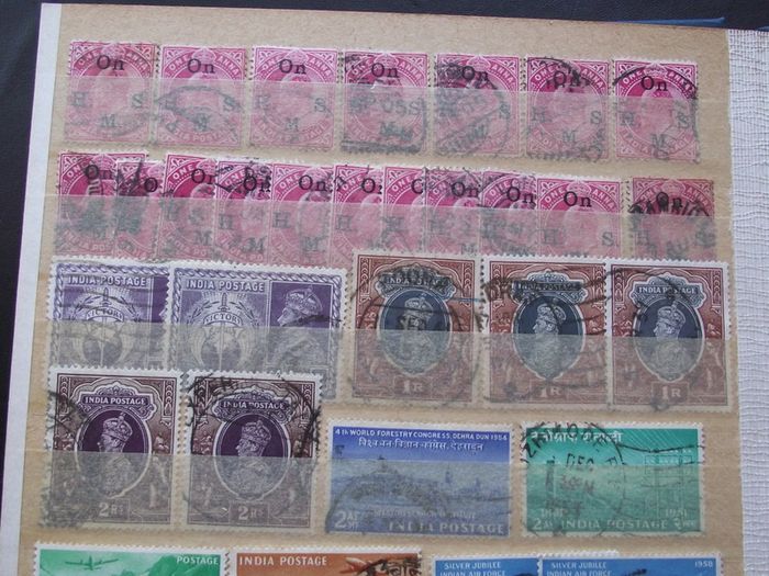 A nice collection of Stamps from India, presented in the album #7