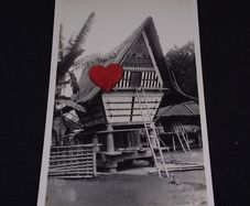 Sumatra Postcard - Typical Batak Hut in Brastagi - 1920s