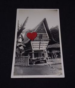 Sumatra Postcard - Typical Batak Hut in Brastagi - 1920s