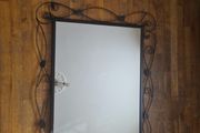 large metal frame mirror