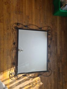 large metal frame mirror