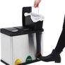 _Kitchen Waste Bin 3-in-1 24 Litre Rubbish Separator Pedal Bin Metal Waste Separation System Heavy Duty Easy Clean Image 6