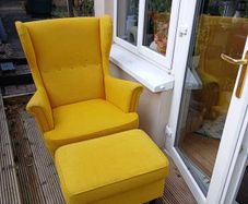 Chair and footstool