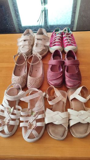 Kids Girls Shoes Bundle EU 32 UK 13 7 Years Converse, Clarks, Next, Primark