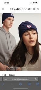 Canada Goose navy hat unisex genuine
