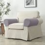 Armchair cover, non-slip armchair, Set of 4 sofa armrest protector, for furniture protector (Grey) Image 5