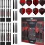NEW SALE | 48 Piece Steel Tip Dart Set with 21g/22g/23g/24g Barrels, Flights and Aluminium Shafts, Series 2, Black/Red Image 6