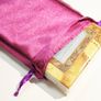 Angel Card Tarot Card Satin Bag Purple With Drawstrings 13x20cm New Image 3