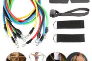 11pcs/Set Pull Rope, Resistance Bands, Portable Fitness Equipment, Ankle Strap, Chest Expander, Elastic Exercise Band Gym Yoga Workout Exercise Crossfit Fitness