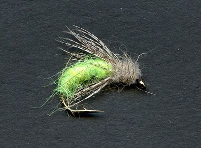 Green Caddis Wet Fly - Size 6 - Pack of 10 - Free Postage