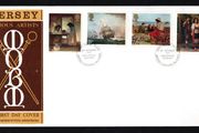 1971 Jersey Famous Artists Commemorative Stamps First Day Cover (FDC)