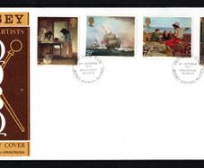 1971 Jersey Famous Artists Commemorative Stamps First Day Cover (FDC)