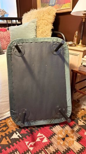 Green Velvet Ottoman