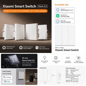 Brand New Xiaomi 3 Gang 1 Way Smart Light Switch | Dublin