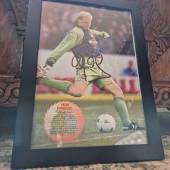 Peter Schmeichel framed picture with autograph
