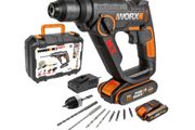 Worx H3 Rotary Hammer sds plus 20V Max. WX390.1 PowerShare Includes 2 batteries 2Ah, charger and case