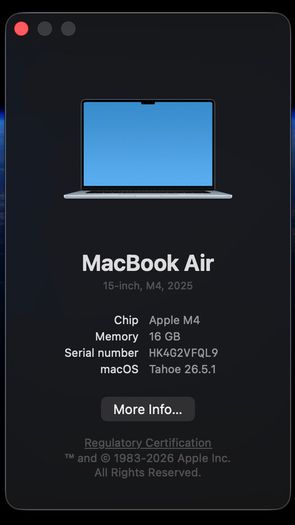 MacBook Air M4 512Gb sky blue