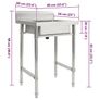 Kitchen Sink Single Basin Stainless Steel Image 6