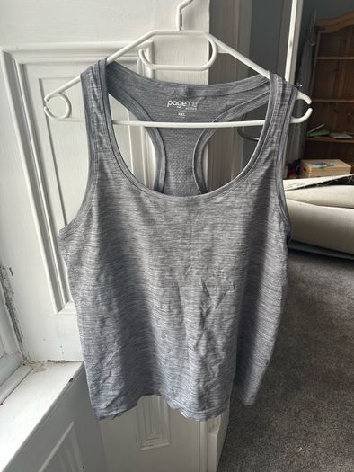 Grey Sports Tank Top XXL