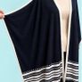 Jasper Conran Navy & White Linen Blend Cape Image 5
