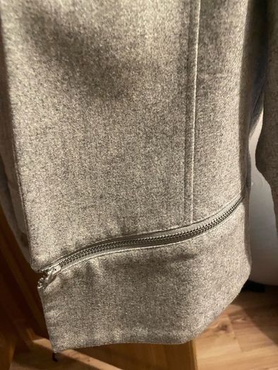 Mint Velvet wool blazer in grey with zip details size 8
